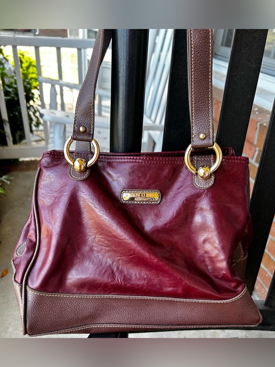 Sonoma Life + Style Handbags - Sonoma Burgundy Shoulder Bag with Brown Straps